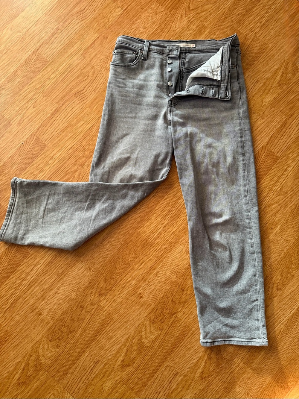 Levi's Woman Gray Button-Fly Jeans